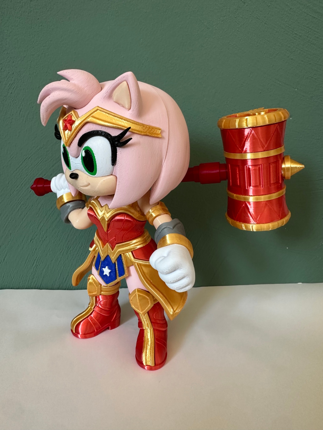 Pink & Gold Warrior detail